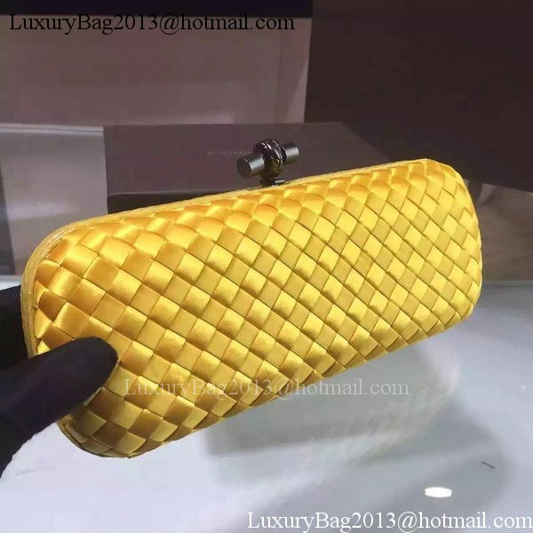 Bottega Veneta STRETCH Knot Sheepskin Leather Clutch BV8651 Yellow