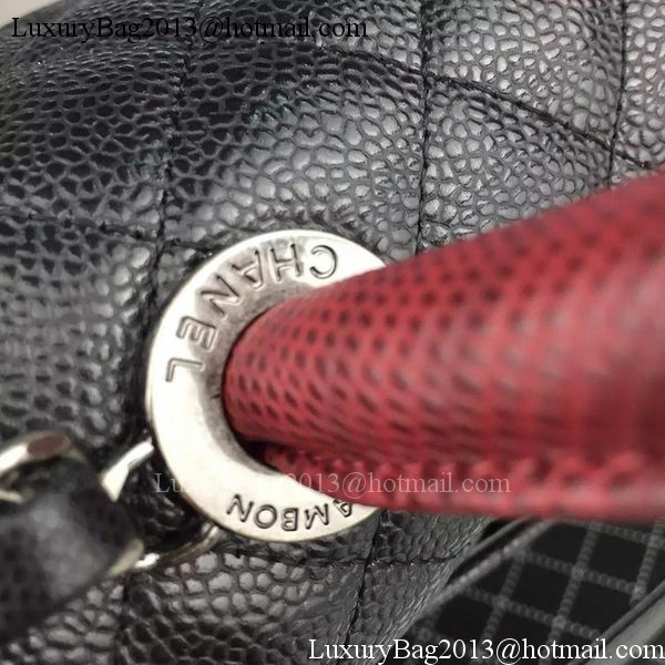 Chanel Shoulder Tote Bag Original Caviar Leather A7780 Black