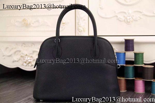 Hermes Bolide 37CM Calfskin Leather Tote Bag B1004 Black