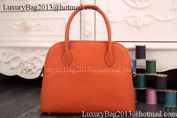 Hermes Bolide 37CM Calfskin Leather Tote Bag B1004 Orange