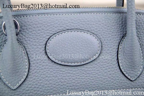 Hermes Bolide 37CM Calfskin Leather Tote Bag B1004 SkyBlue