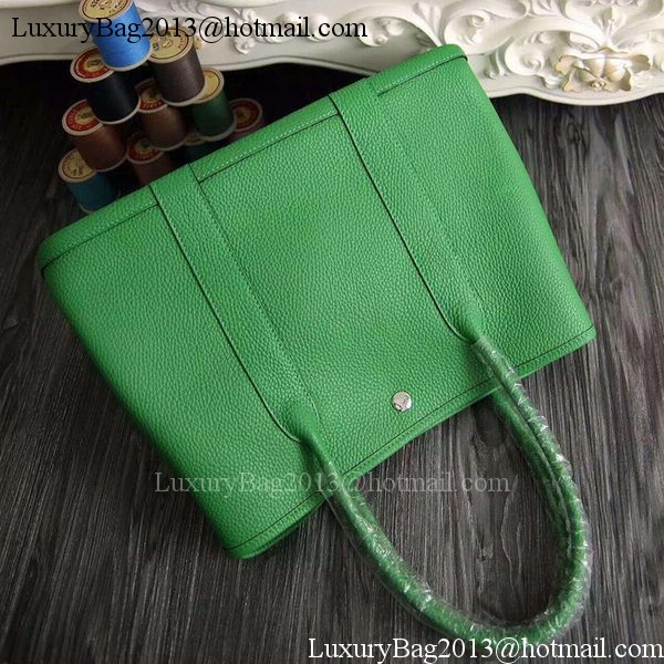 Hermes Garden Party 36cm 30cm Tote Bag Original Leather Green