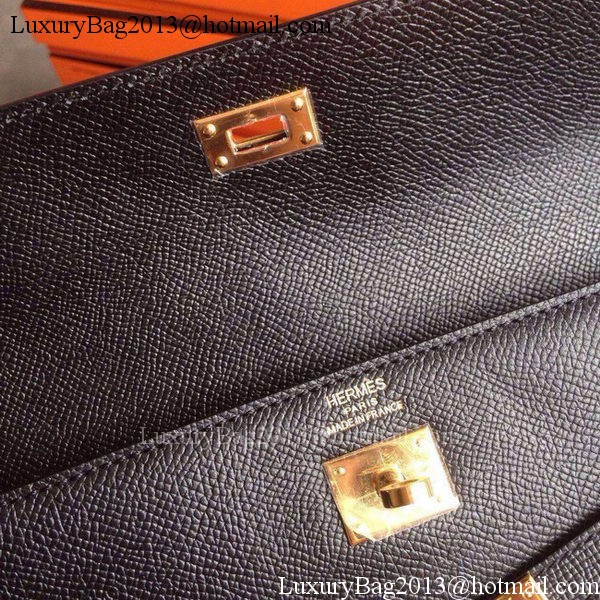 Hermes Kelly 31cm Clutch Epsom Leather KL31 Black