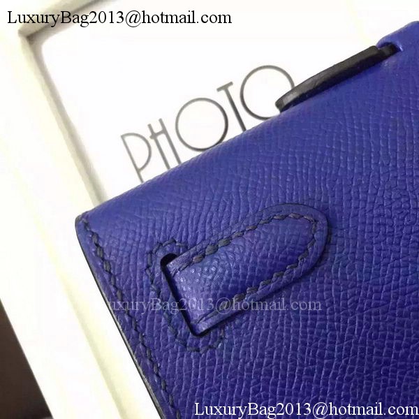 Hermes Kelly 31cm Clutch Epsom Leather KL31 Blue