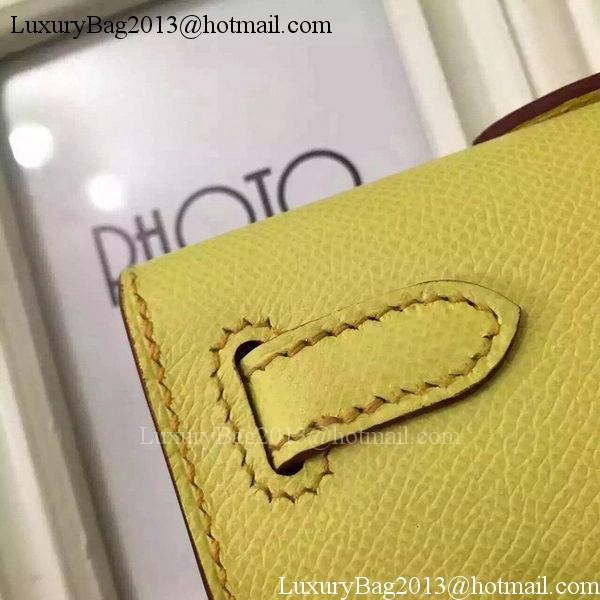 Hermes Kelly 31cm Clutch Epsom Leather KL31 Yellow