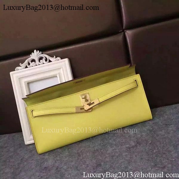 Hermes Kelly 31cm Clutch Epsom Leather KL31 Yellow