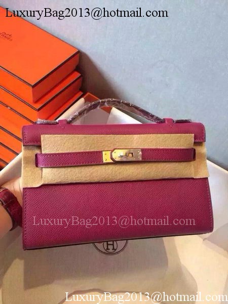 Hermes MINI Kelly 22cm Tote Bag Calfskin Leather K22 Peach