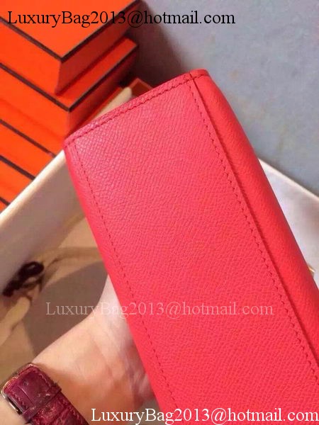 Hermes MINI Kelly 22cm Tote Bag Calfskin Leather K22 Red