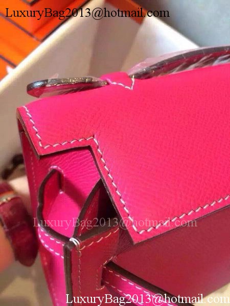 Hermes MINI Kelly 22cm Tote Bag Calfskin Leather K22 Rose