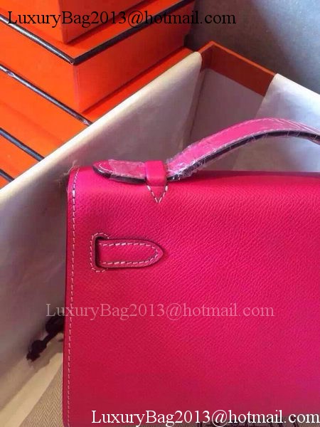 Hermes MINI Kelly 22cm Tote Bag Calfskin Leather K22 Rose