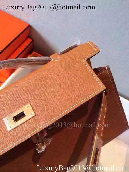 Hermes MINI Kelly 22cm Tote Bag Calfskin Leather K22 Wheat