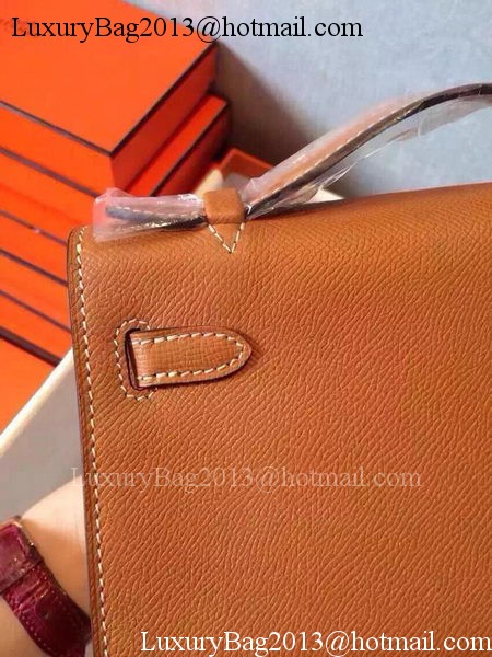 Hermes MINI Kelly 22cm Tote Bag Calfskin Leather K22 Wheat