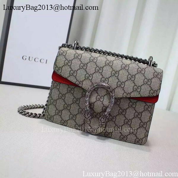 Gucci Dionysus GG Supreme Shoulder Bag 421970 Red