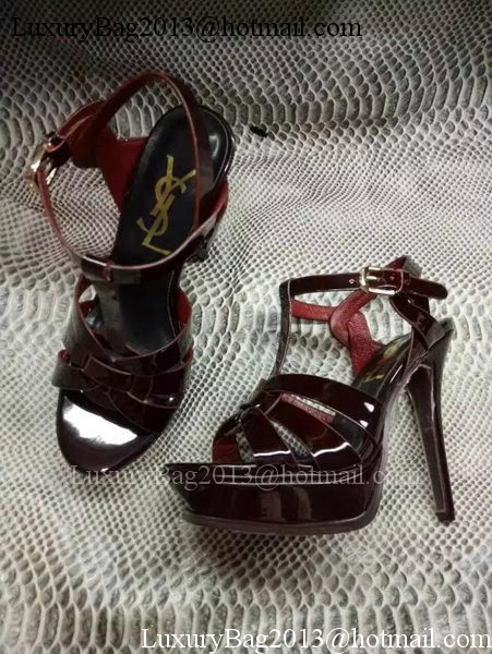 Yves Saint Laurent 20mm Platform 130mm Sandal YSL302 Burgundy