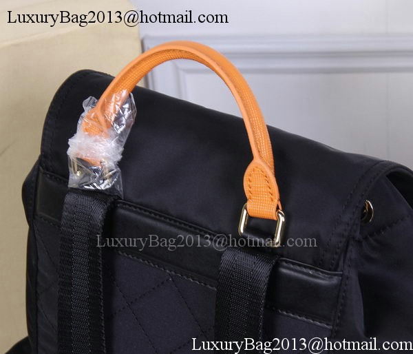 Burberry Large Backpack Fabric BU41048 Black&Orange