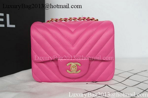 Chanel Classic MINI Flap Bag Sheepskin Leather A1115 Rose