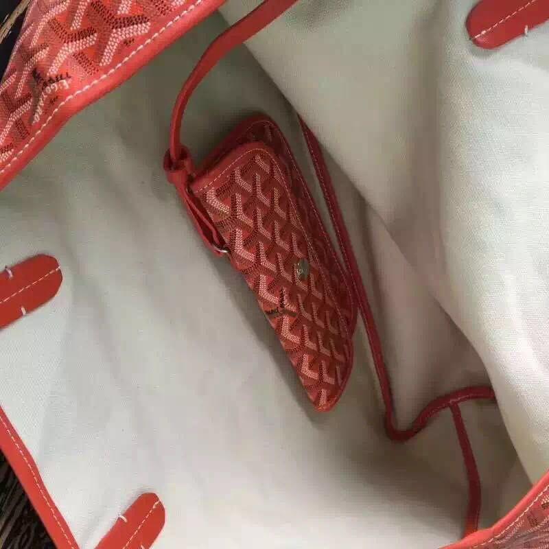 GOYARD Calfskin Leather Top Handle 7901 Orange