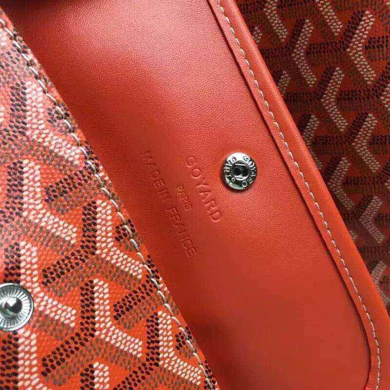 GOYARD Calfskin Leather Top Handle 7901 Orange