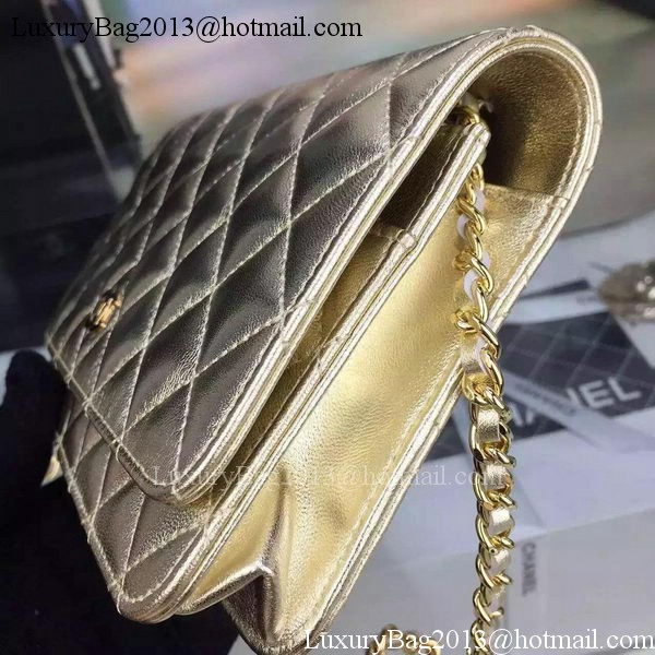 Chanel mini Flap Bag Gold Cannage Pattern A8373 Gold