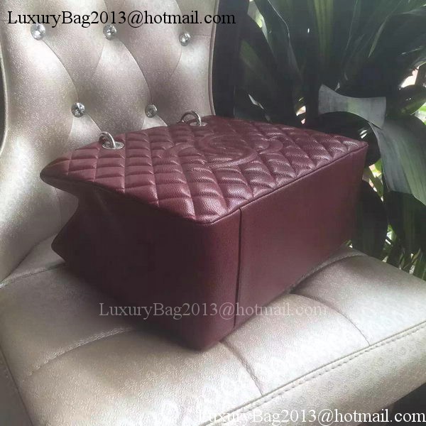 Chanel Shopper Bag Original Calfskin Leather A95021 Burgundy