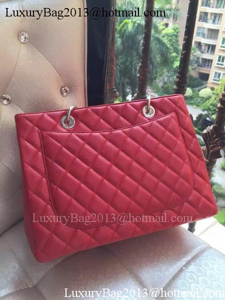 Chanel Shopper Bag Original Calfskin Leather A95021 Red