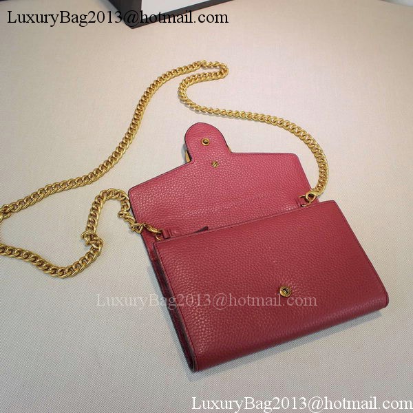 Gucci GG Marmont Leather mini Chain Bag 401232 Rose