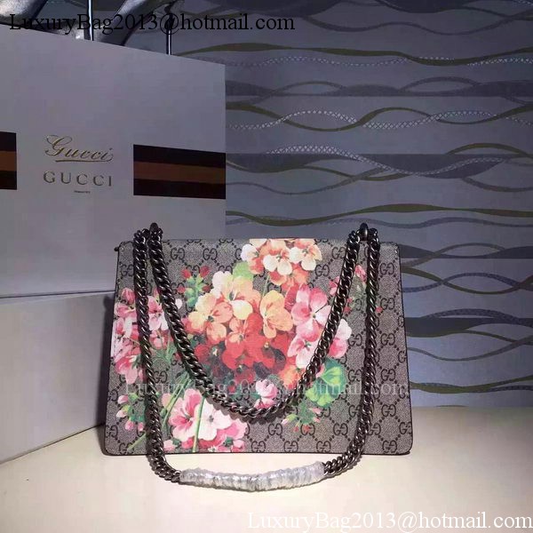 Gucci Dionysus Blooms Medium Shoulder Bag 421970 Brown