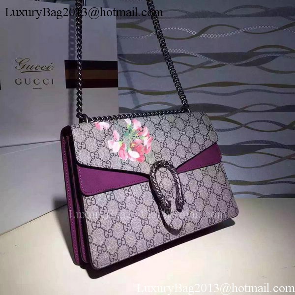 Gucci Dionysus Blooms Medium Shoulder Bag 421970 Purple