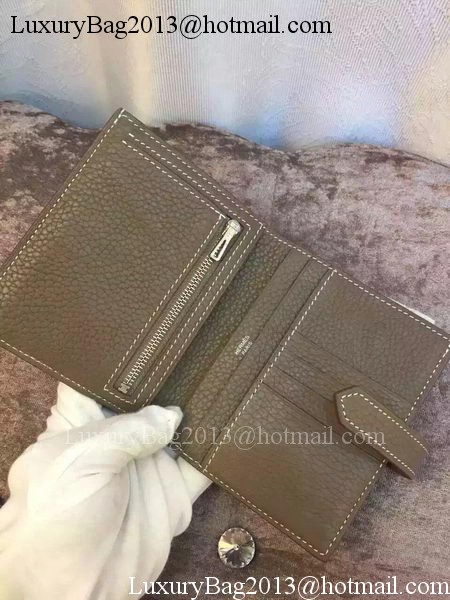 Hermes Bi-Fold Wallet Togo Leather H512 Grey