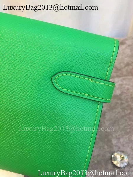 Hermes Kelly Wallet Epsom Leather H009 Green