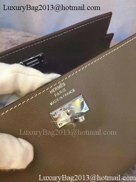 Hermes Kelly Wallet Epsom Leather H009 Grey