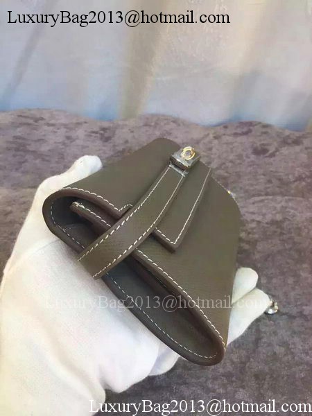 Hermes Kelly Wallet Epsom Leather H009 Grey