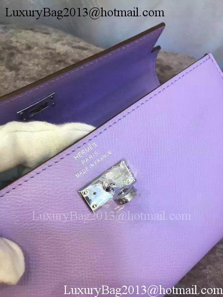 Hermes Kelly Wallet Epsom Leather H009 Lavender