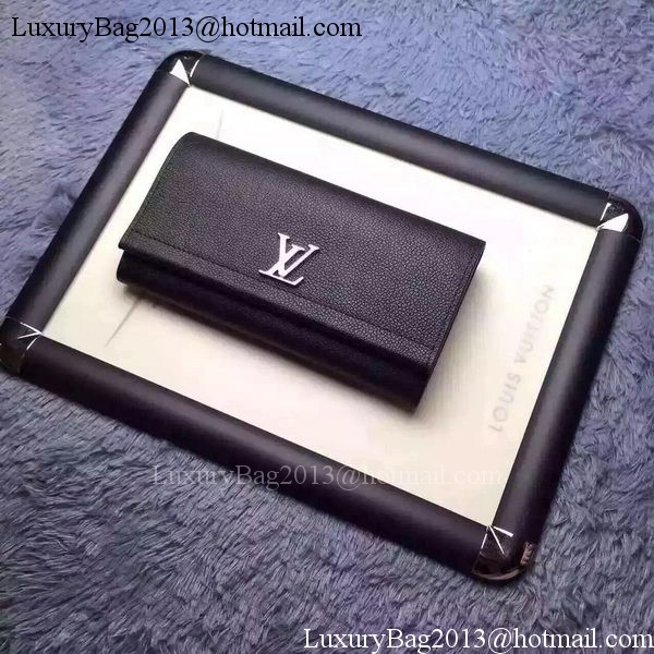 Louis Vuitton LOCKME II Wallet M62350 Black