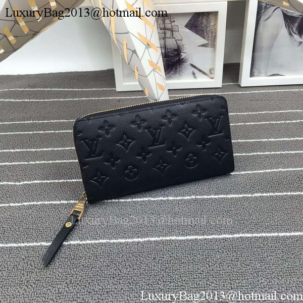 Louis Vuitton Monogram Empreinte Zippy Wallet X60017 Black