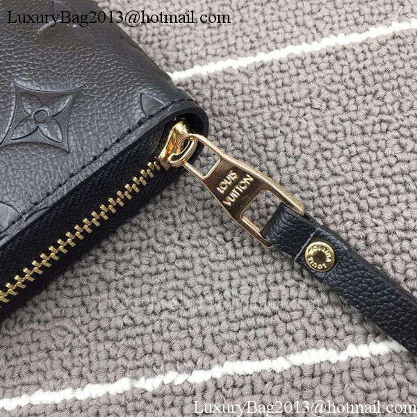 Louis Vuitton Monogram Empreinte Zippy Wallet X60017 Black