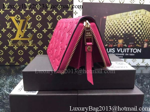 Louis Vuitton Monogram Empreinte Zippy Wallet X60017 Rose