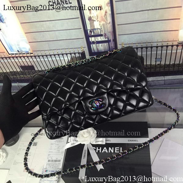 Chanel Classic Flap Bag Original Deerskin Leather A1113 Black