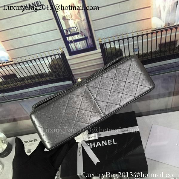 Chanel Classic Flap Bag Original Deerskin Leather A1113 Grey