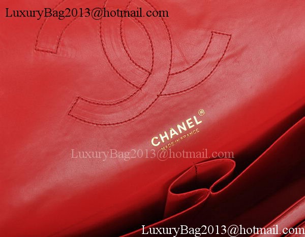 Chanel Jumbo Double Flaps Bag Red Cannage Pattern A36097 Gold