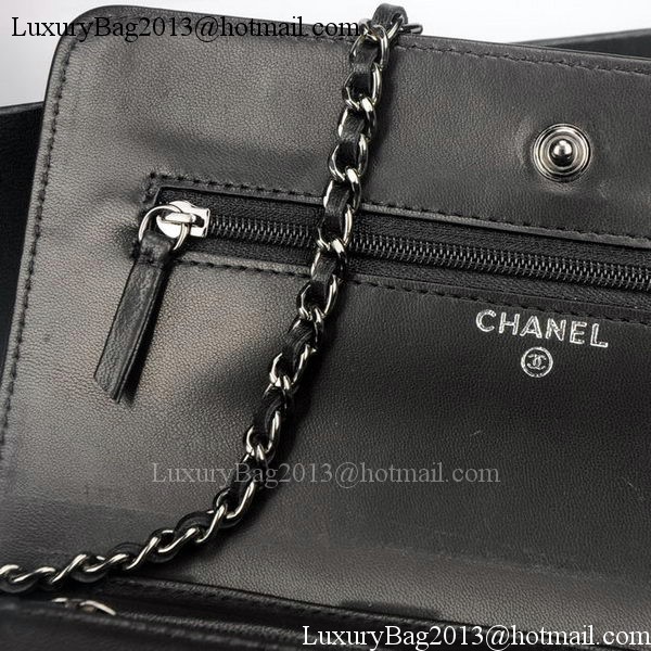 Chanel V mini Flap Bag Chevron Leather A33814V Black