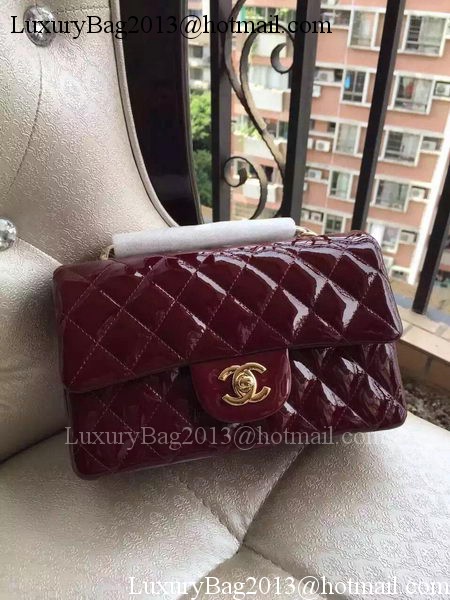 Chanel mini Classic Flap Bag Original Patent A1116 Burgundy