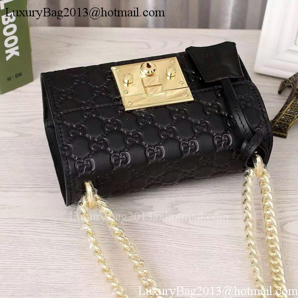 Gucci Padlock Gucci Signature Shoulder Bag 409487 Black