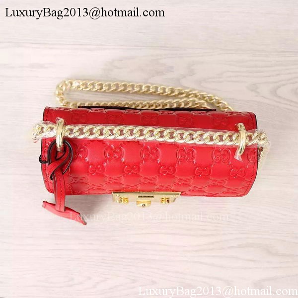 Gucci Padlock Gucci Signature Shoulder Bag 409487 Red