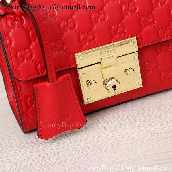 Gucci Padlock Gucci Signature Shoulder Bag 409487 Red
