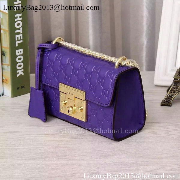 Gucci Padlock Gucci Signature Shoulder Bag 409487 Violet