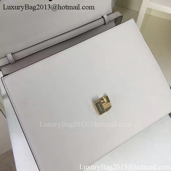 Gucci Sylvie Leather Shoulder Bag 421665 White