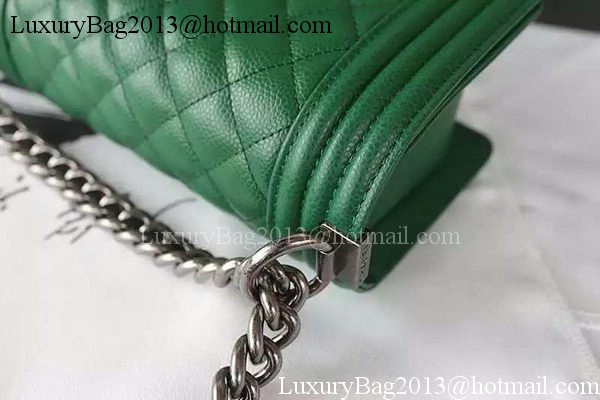 Boy Chanel Flap Shoulder Bag Caviar Leather A67085 Green