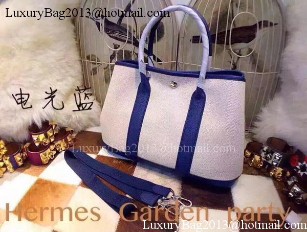 Hermes Garden Party 36cm Tote Bags Canvas HGP1927 Royal