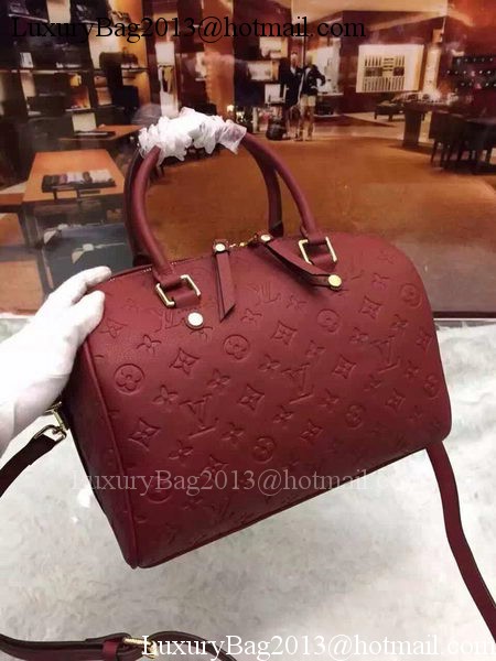 Louis Vuitton Monogram Empreinte Speedy 30 Bag M40762 Burgundy